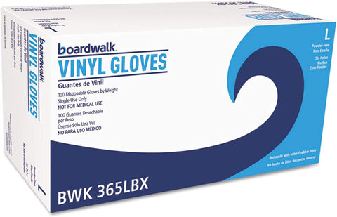 General Purpose Vinyl Gloves, Powder/Latex-Free, 2.6 mil,Clear, 100/Box]