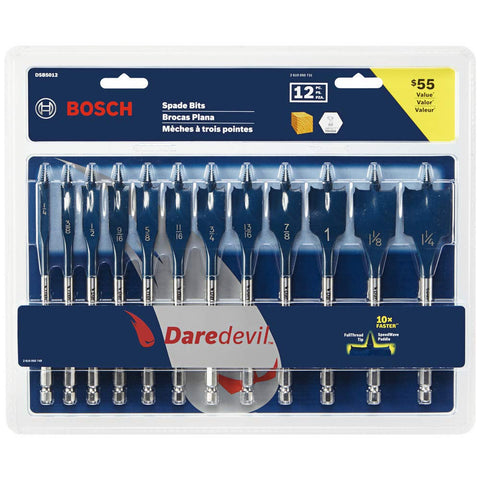 BOSCH DSB5012 Daredevil  Spade Bit Drill Bit Set [12PC]