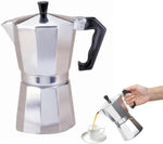 Original Espresso Maker Machine - Cafetera - High end Polished Aluminum Quality - 3 Cup