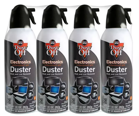 Falcon Dust-Off Compressed Gas Duster, 10oz., [4 Pack]