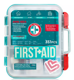 Be Smart Get Prepared - 351 Piece First Aid Kit - Exceeds OSHA ANSI/ISEA Standards for 100 People - Workplace, Home, Car, School, Emergency, Survival, Camping, Hunting, Sports