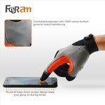 FOUR-AM Work Gloves Men & Women, Utility Mechanic Working Gloves High Dexterity Touch Screen For Multipurpose,Excellent Grip