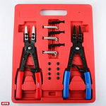 10" h d Ratchet Type Circlip Remover Installer Snap Ring Pliers Set [2Pc]