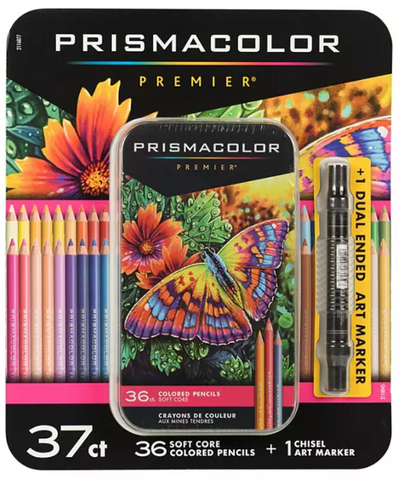 Prismacolor Premier Soft Core Colored Pencils, Assorted Colors, [Pack-37]