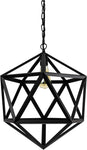 Sunlite Vintage-Inspired Hexagon-Shaped Industrial Hanging Pendant, Farmhouse Fixture