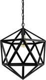 Sunlite Vintage-Inspired Hexagon-Shaped Industrial Hanging Pendant, Farmhouse Fixture