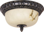 Sunlite Decorative Dome Ceiling Fixture, Weathered Bronze Finish, Alabaster Glass