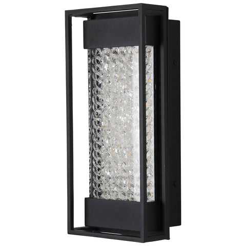 Sunlite 81038 LED Acrylic Filled Crystals Wall Sconce Light Fixture, 10 Watts (60W=), 800 Lmns, Color Selectable 30K/40K/50K, Dimmable, ETL Listed, for Covered Porches, Hallways, Bathroom & Office Use