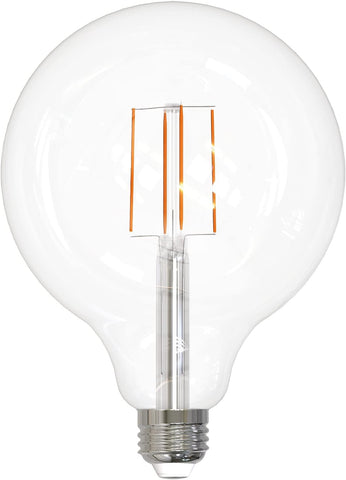 Sunlite 81122 LED G40 Edison Globe Light Bulb, 8.5 Watts (100W=), Standard E26 Base, 800 Lumens, Dimmable, Clear Glass, Antique Long Filament, 90 CRI, Title-20 Compliant, 2700K Warm White, [1 Count]