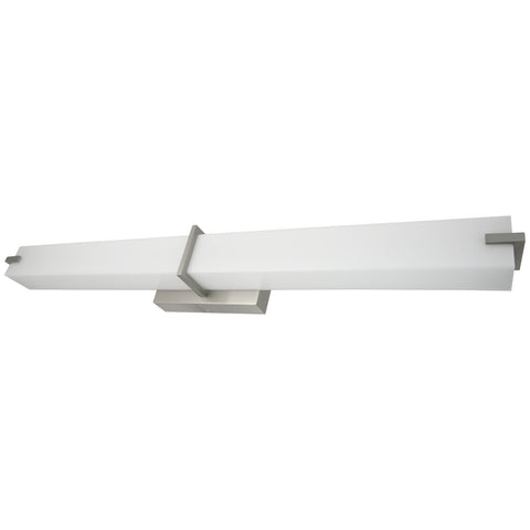 Sunlite 85120 36-Inch LED Linear Vanity Light Fixture, 30 Watts (120W=), 1950 Lumens, Color Selectable 30K/40K/50K, Dimmable, ETL Listed, Brushed Nickel, For Bathroom, Powder Room & Walls Use