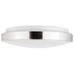 Sunlite 87765 LED 11 Inch Slim Saucer Flushmount Ceiling Light Fixture, 15 Watts (80W Equivalent), 1050 Lumens, Selectable 5 CCT 2700K-5000K, 120V, Dimmable, 50,000 Hour Lifespan, Brushed Nickel