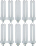 Sunlite PLT42/E/SP41K/10PK 4100K Cool White Fluorescent 42W PLD Triple U-Shaped Twin Tube CFL Bulbs with 4-Pin GX24Q-4 Base (10 Pack)