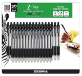 Zebra Z-Grip Retractable Ballpoint Pens, [30 ct] Black