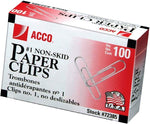 Paper Clips, 1 Size, Economy, Non-Skid, 10 Boxes, [100/Box ]