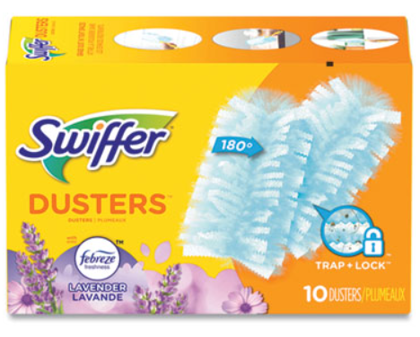 Refill Dusters, DustLock Fiber, Light Blue, Lavender Vanilla Scent [10 Box]