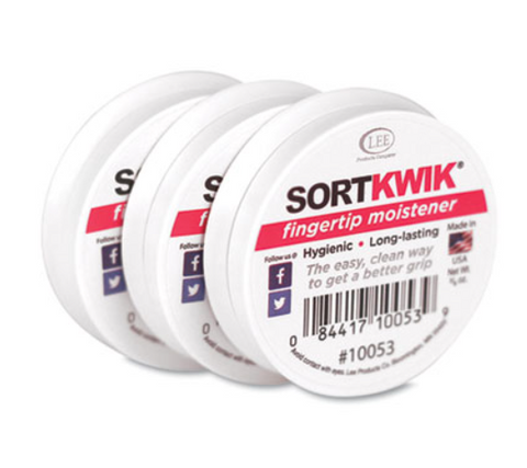 Sortkwik Fingertip Moisteners, 0.38 oz, Pink  [3 Pack]