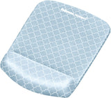 PlushTouch Mouse Pad with Wrist Rest, 7.25 x 9.37, Lattice Design