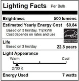 Sunlite 80671-SU LED G25 Globe Light Bulb 2700k