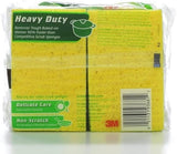 Heavy-Duty Scrub Sponge,  Green/Yellow, [6Pack]