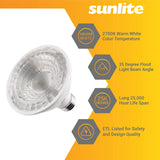 Sunlite  LED PAR30 Short Neck Flood Light Bulb, 9 Watt, [6 PK]