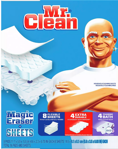 Mr. Clean Magic Eraser Cleaning Sheets and Cleaning Pads Variety Pack, [ 16 CT]