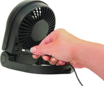 Turbo On The Go USB/Battery Powered Fan, Black