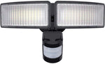 Sunlite 88911-SU LED Dual-Head Square Wall Mount Flood Light Fixture Black Finish