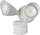 Sunlite 88919-SU LED Dual Head Outdoor Security Light with Motion Sensor and Photocell