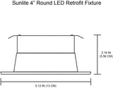 SUNLITE LED RETROFIT 4-INCH ROUND RECESSED DOWNLIGHT DIMMABLE.