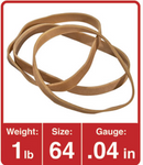 Rubber Bands,  Beige, 1 lb Bag, [320/Pack]