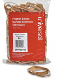 Rubber Bands,  Beige, 1 lb Bag, [320/Pack]