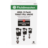 Fluidmaster 400A Universal Toilet Fill Valve [Contractor 3-Pack]