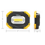 Hyper Tough  LED Rechargeable Work Light, Yellow and Black.